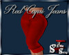 Red Jean Capris