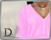 . Vneck Sweater-Pink