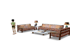 native sofa with poses