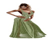 Olive Green sparkle gown