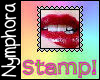 {N} Red Lips Stamp