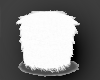 White fur stool