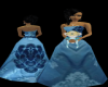 Autum Blue Wedding Dress