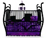 Purple Black Crib