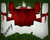 *S* Red&White Wedd Table