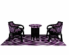 Purple LeopardTble&chair