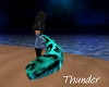 teal leopard tail