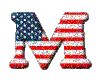 (1) American Flag "M"