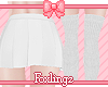 🎀 School skirt white