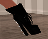 Black Ankle Spiked Boots