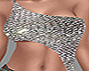 Silver Shoulderless Crop