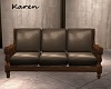 Wooden Taupe Sofa