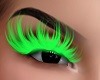 Long lashes neon green