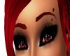 crimson red eyebrows