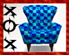 Blue Checkers Chair