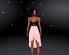 old rose black dress