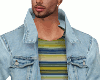 Denim w/Green Stripe