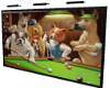 frame  dogs playing pool