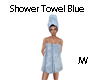 JW Shower Towel Blue