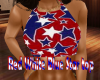 Red White Blue Star top