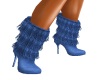 Blue tassle boots