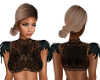 Black Lace & Feather Top