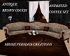 ANTIQUE BROWN COUCH