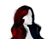 red/blu/blk split hair