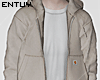 Beige Zipper Jacket