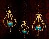 DCQ~ Teal Candle Lamps