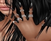 Blk/Silvr Nails+ S Rings
