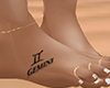 gemini tattoo feet