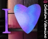 I love U heart purple