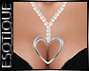 |E! Silver Heart Pearls