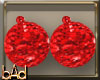 Anim. Red Ball Earrings