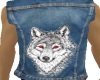 layerable jean wolf vest