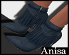 AN!Tassel Boots Blue