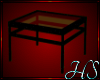 *H Red/Blk End Table