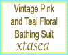 Pink n Teal Swim Suit