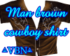 Man brown cowboy shirt