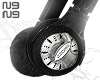 black headphones