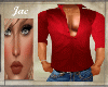 J~SEXY OPEN RED SHIRT