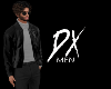 DX Men Leather Black Gry