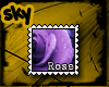 Purple rose stamp