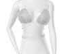 Spiked White Bikini Top