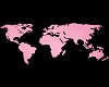 World map pink art