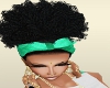 Black Hair GreenBand
