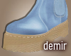 [D] Power blue boots