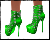 GREEN Spike Boots