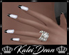 ~K Slender Nails Blk/Wht